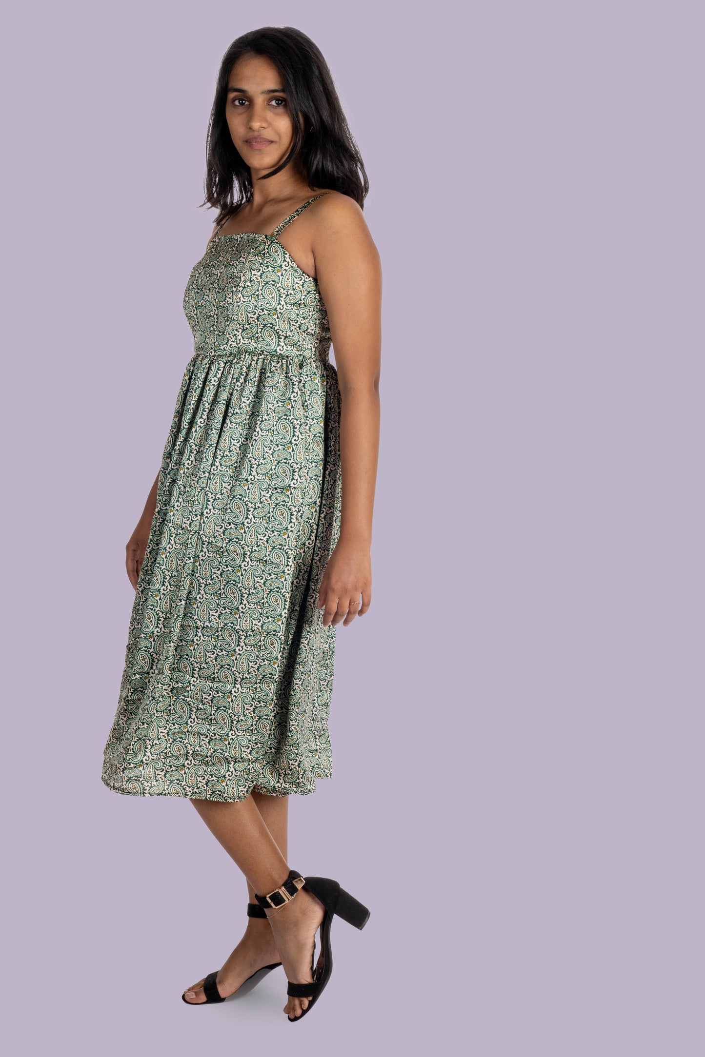 Paisley Satin Gala Dress