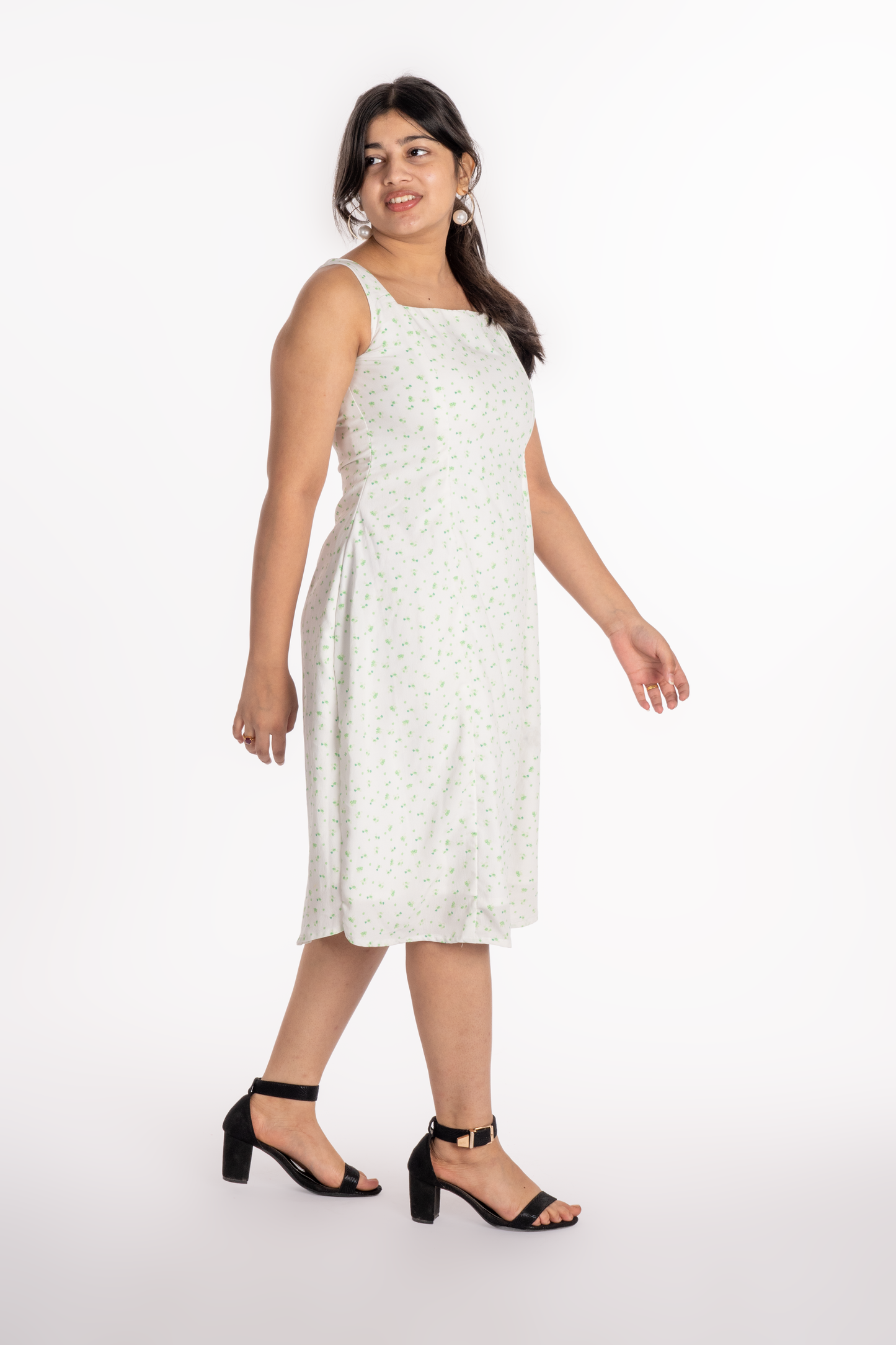 Sleeveless White Dress