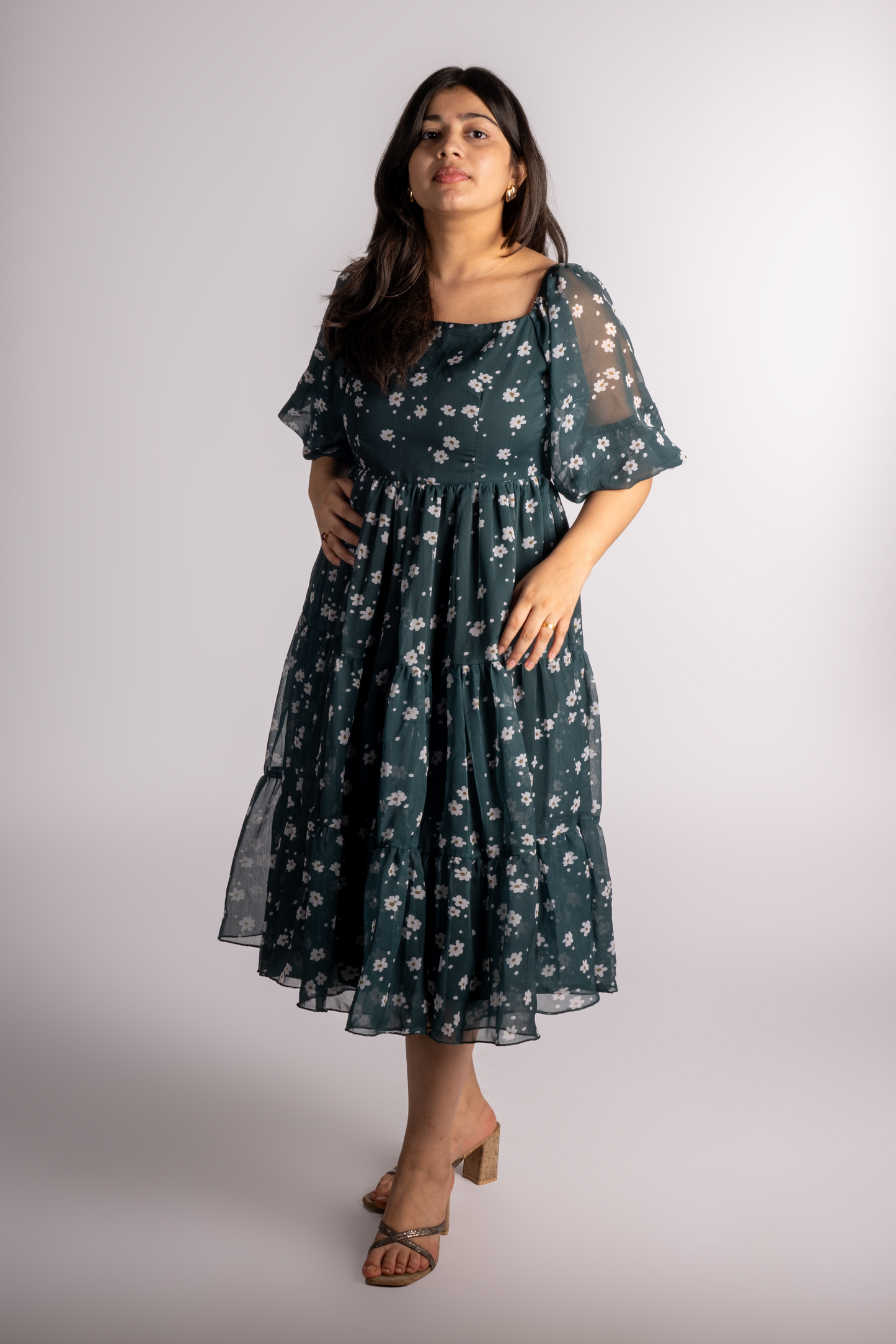 Emerald Cascade Dress