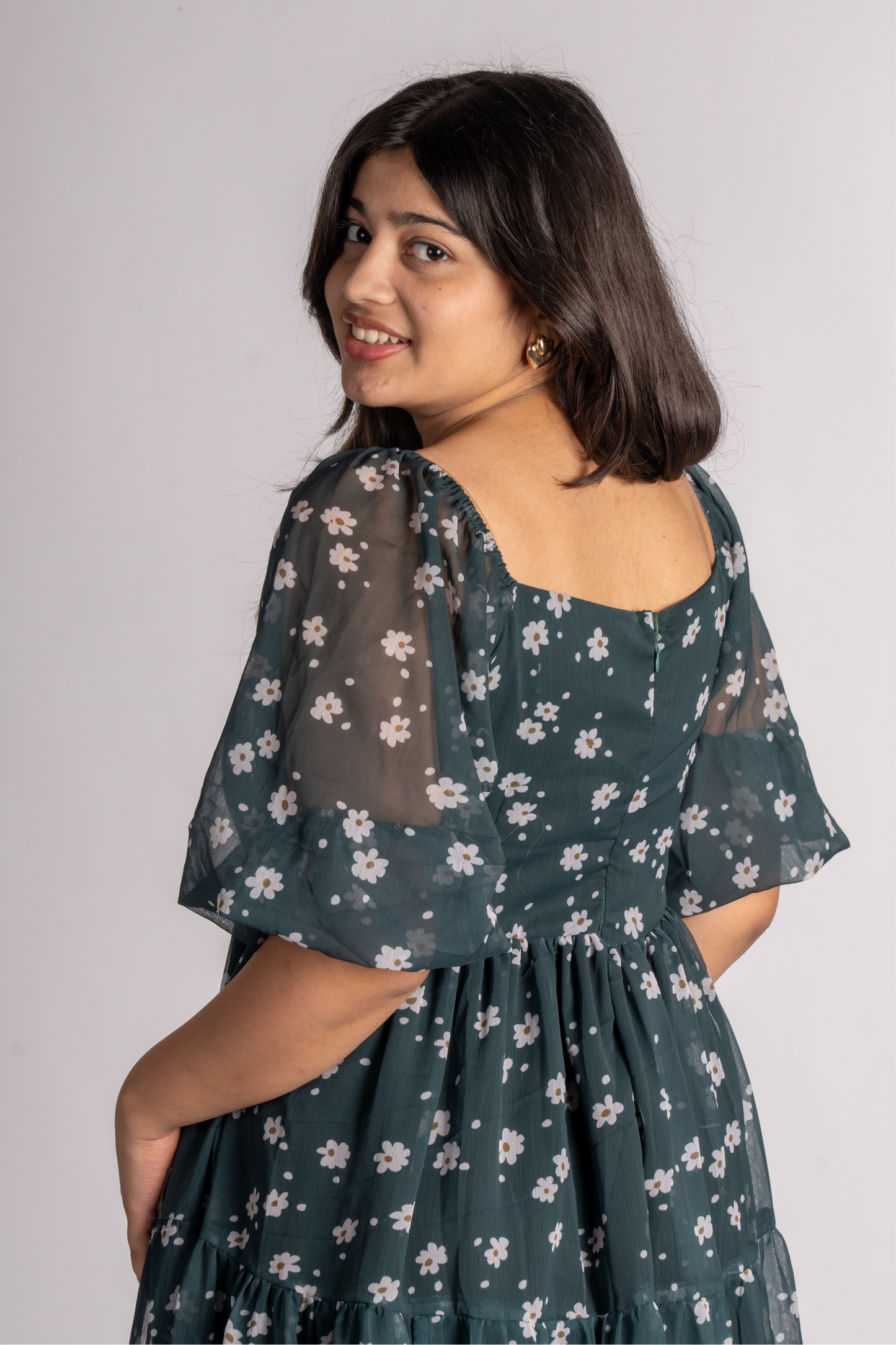 Emerald Cascade Dress
