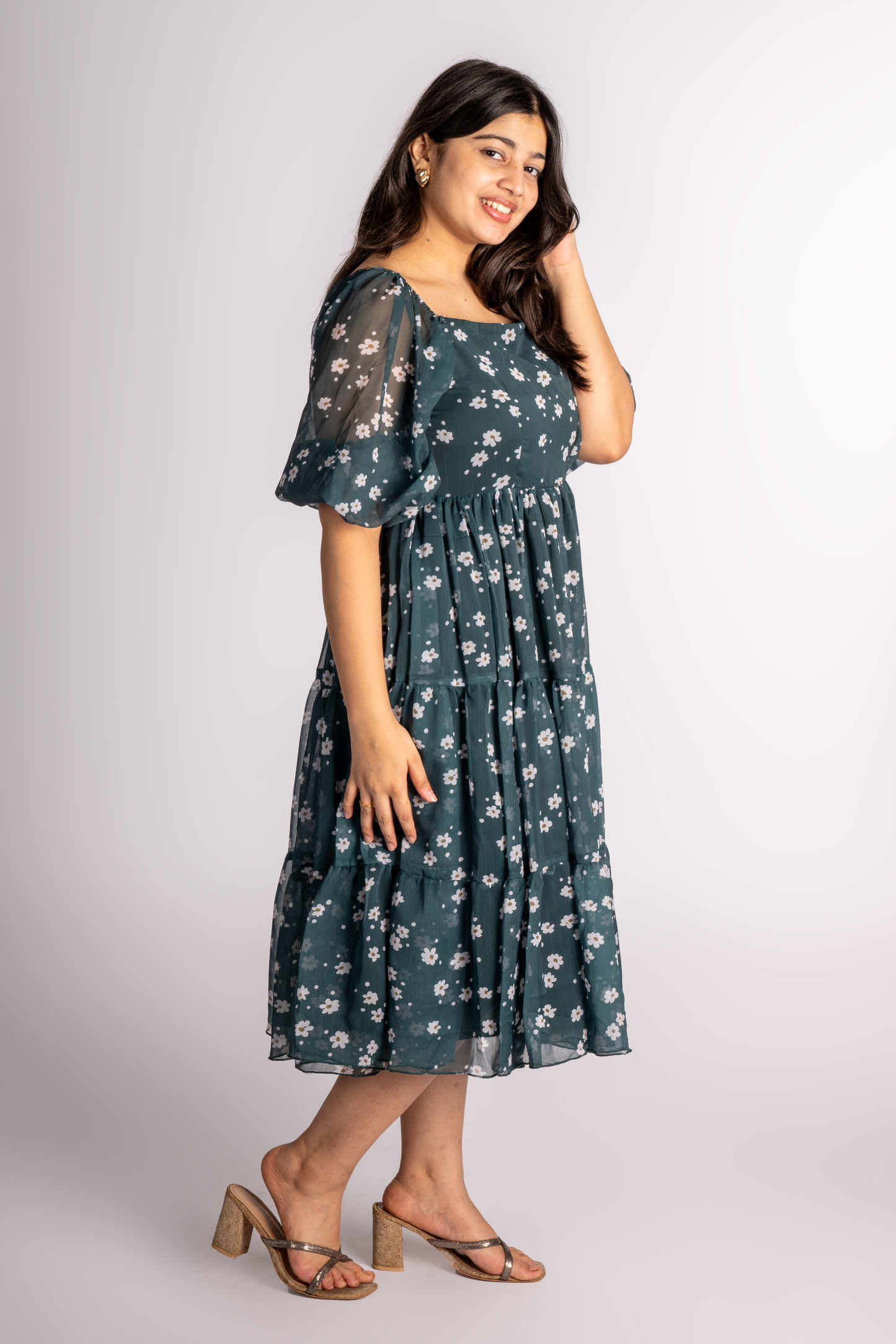 Emerald Cascade Dress