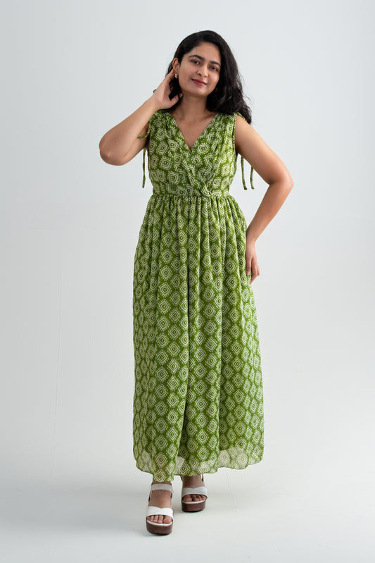 Olive Wrap Dress