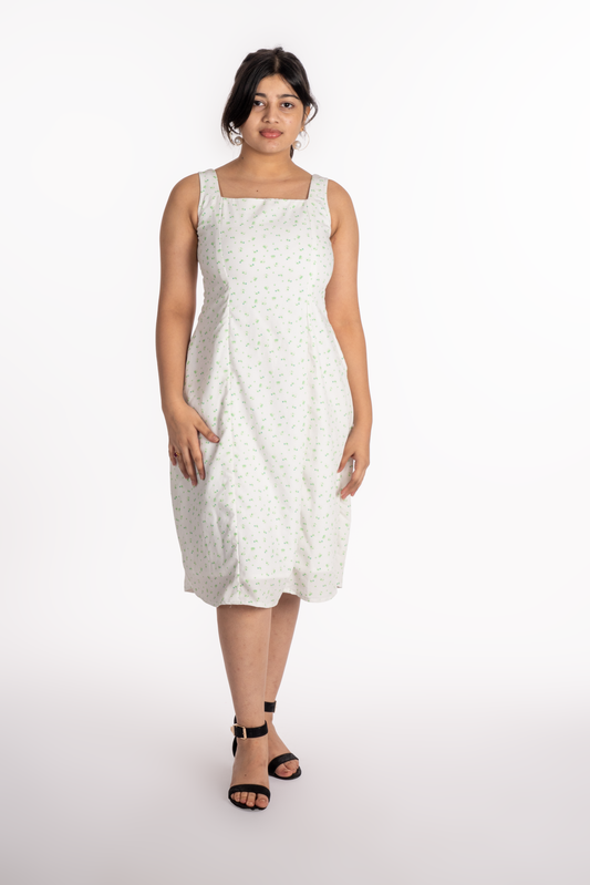 Sleeveless White Dress
